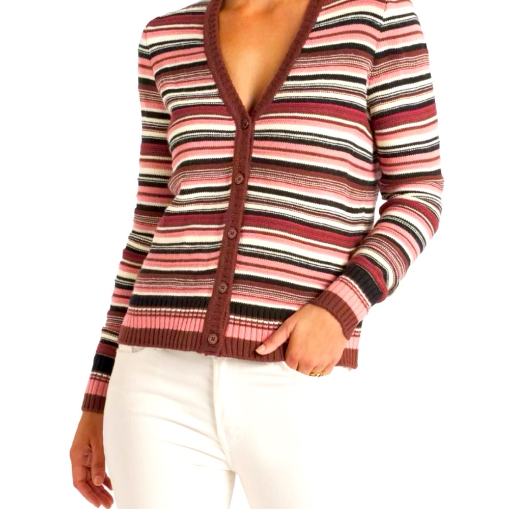 NWT Les Serein Posh Striped Cardigan